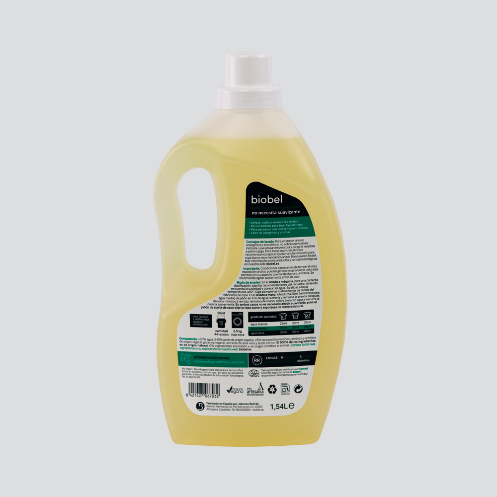 Detergente Liquido Lavadora de Lavanda 1,5 L (Biobel)